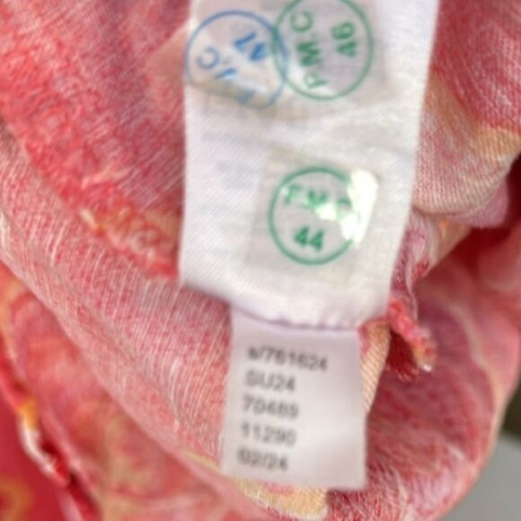 LOFT Textured Floral Linen Blend Strappy Maxi Dress SZ 10 - Picture 7 of 13